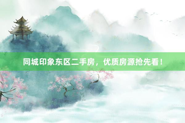 同城印象东区二手房，优质房源抢先看！